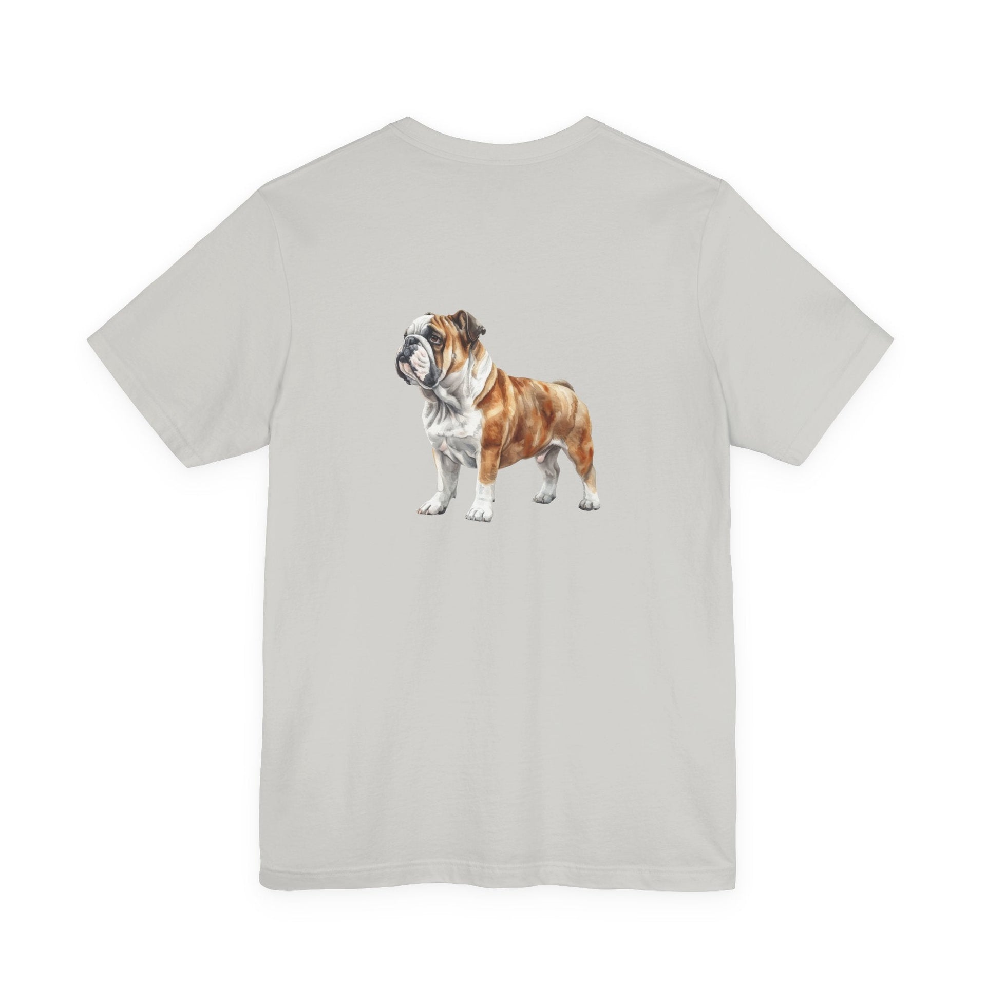 Bulldog Illustration Front & Back Printed T-shirt - Pets & Animals - Harvey Ltd