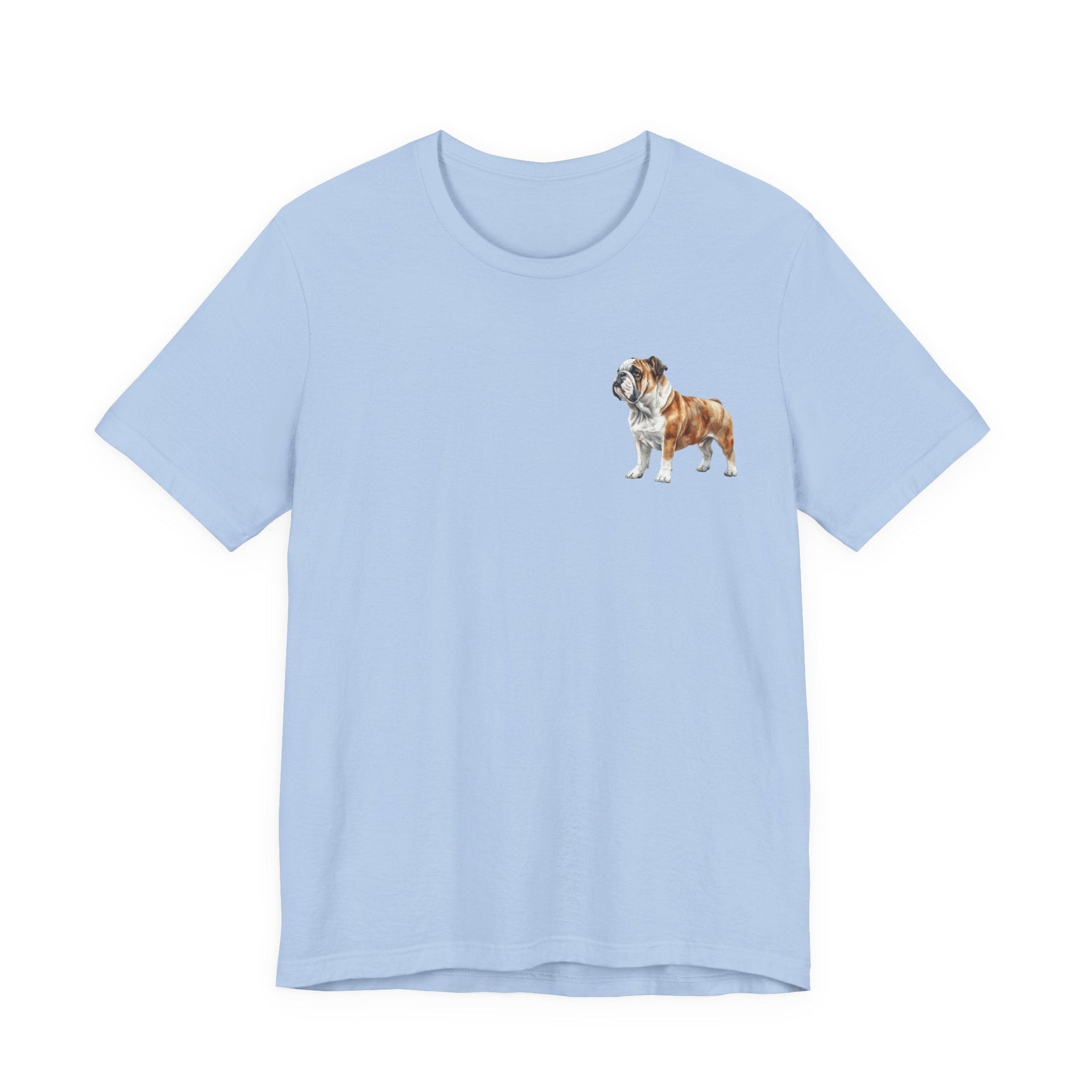 Bulldog Illustration Front & Back Printed T-shirt - Pets & Animals - Harvey Ltd