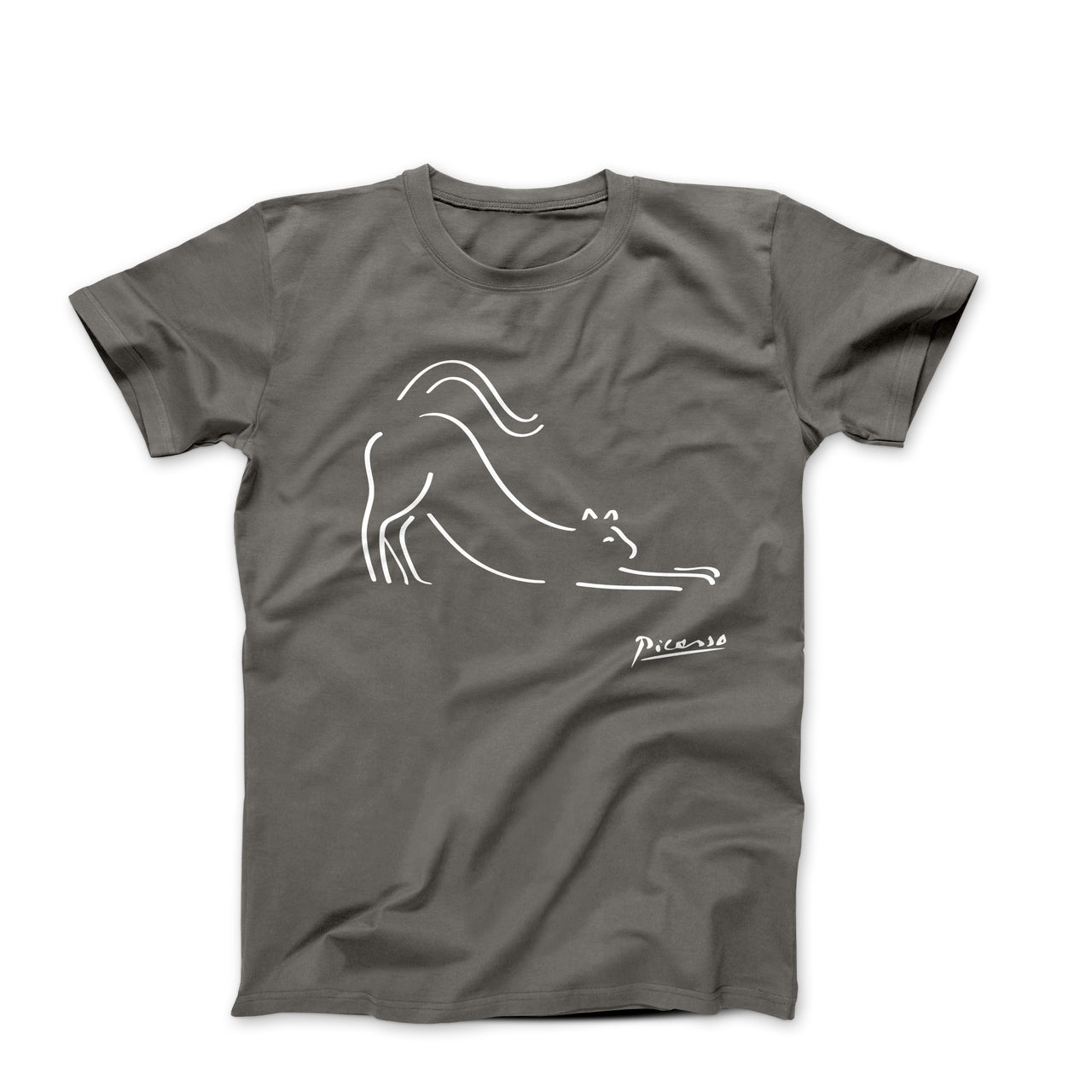 Pablo Picasso Stretching Cat Artwork T-shirt