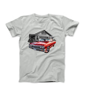 Classic Car & Garage Illustration T-shirt - Cars, Trucks & Cycles - Harvey Ltd