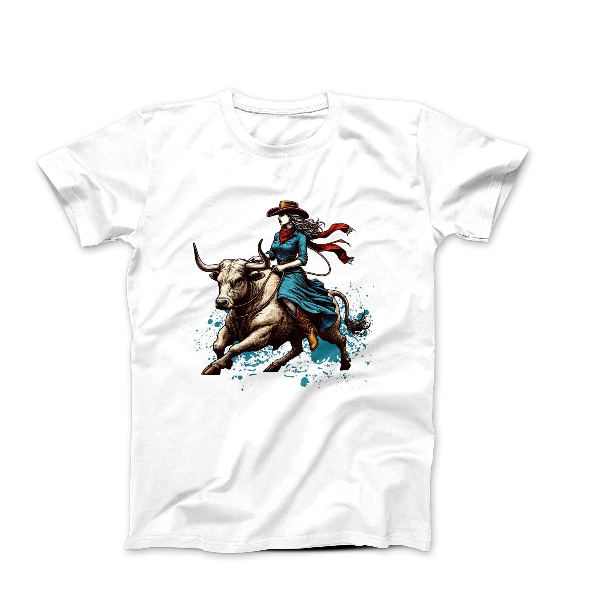 Cowgirl Pride Illustration T-shirt - Americana & Patriotic - Harvey Ltd