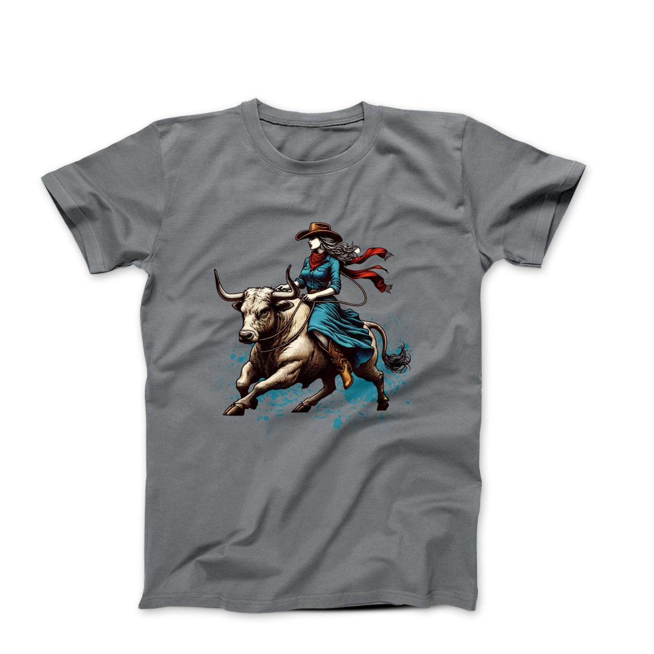 Cowgirl Pride Illustration T-shirt - Americana & Patriotic - Harvey Ltd