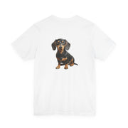 Dachshund Illustration Front & Back Printed T-shirt - Pets & Animals - Harvey Ltd