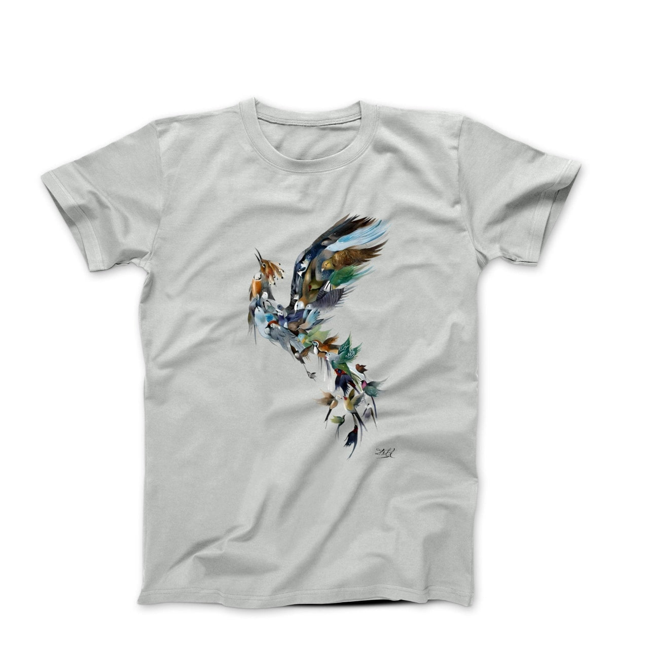 Dali Book To Birds Artwork T-shirt - Greatest Artists - Harvey Ltd