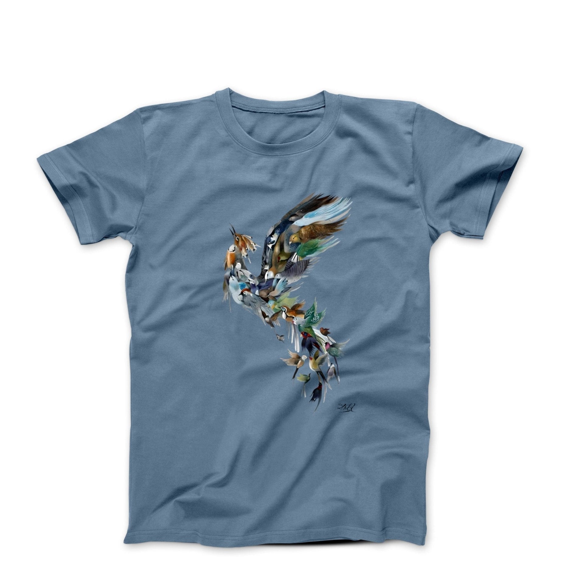Dali Book To Birds Artwork T-shirt - Greatest Artists - Harvey Ltd