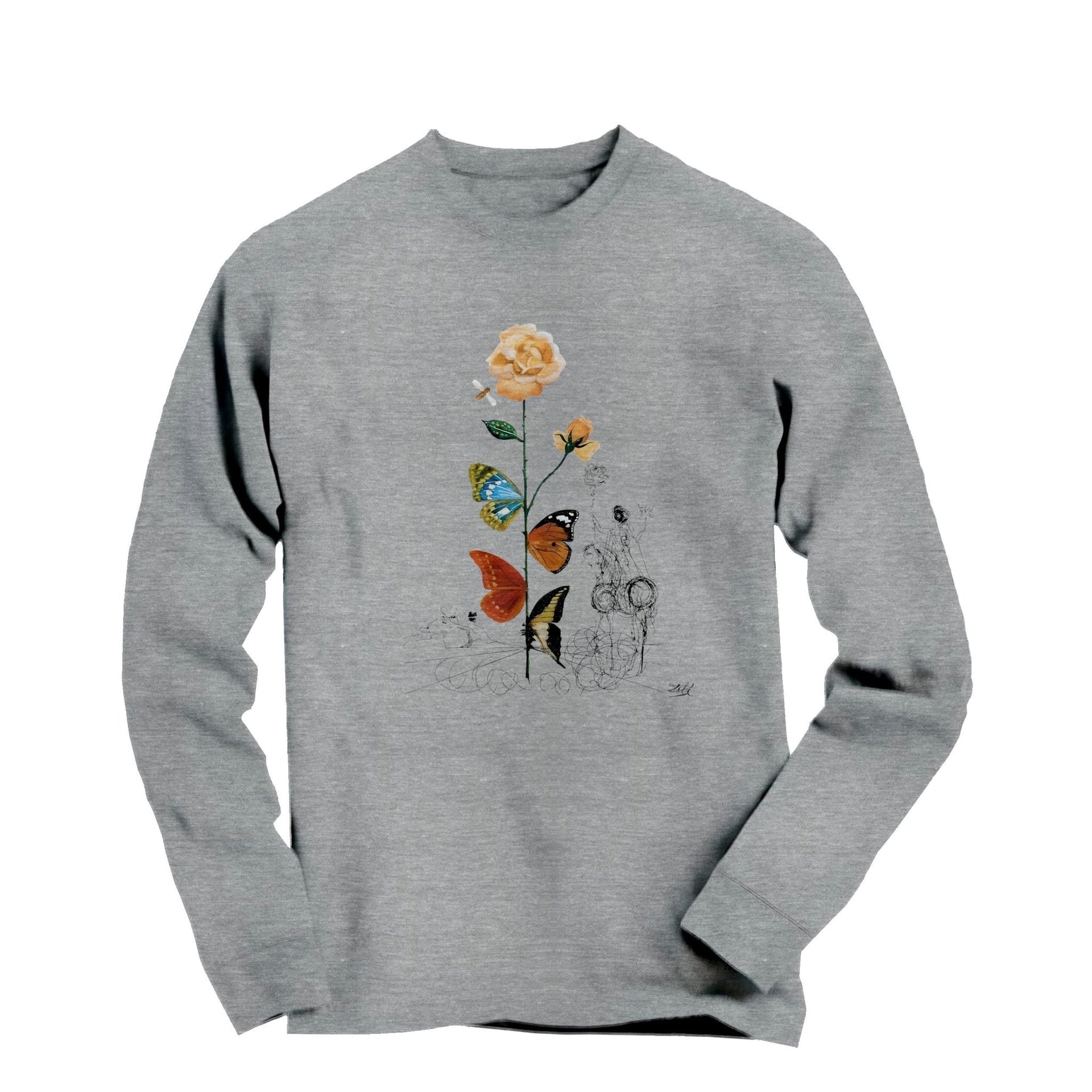 Dali Butterfly Rosa 1967 Art Long Sleeve Tee - Greatest Artists - Harvey Ltd