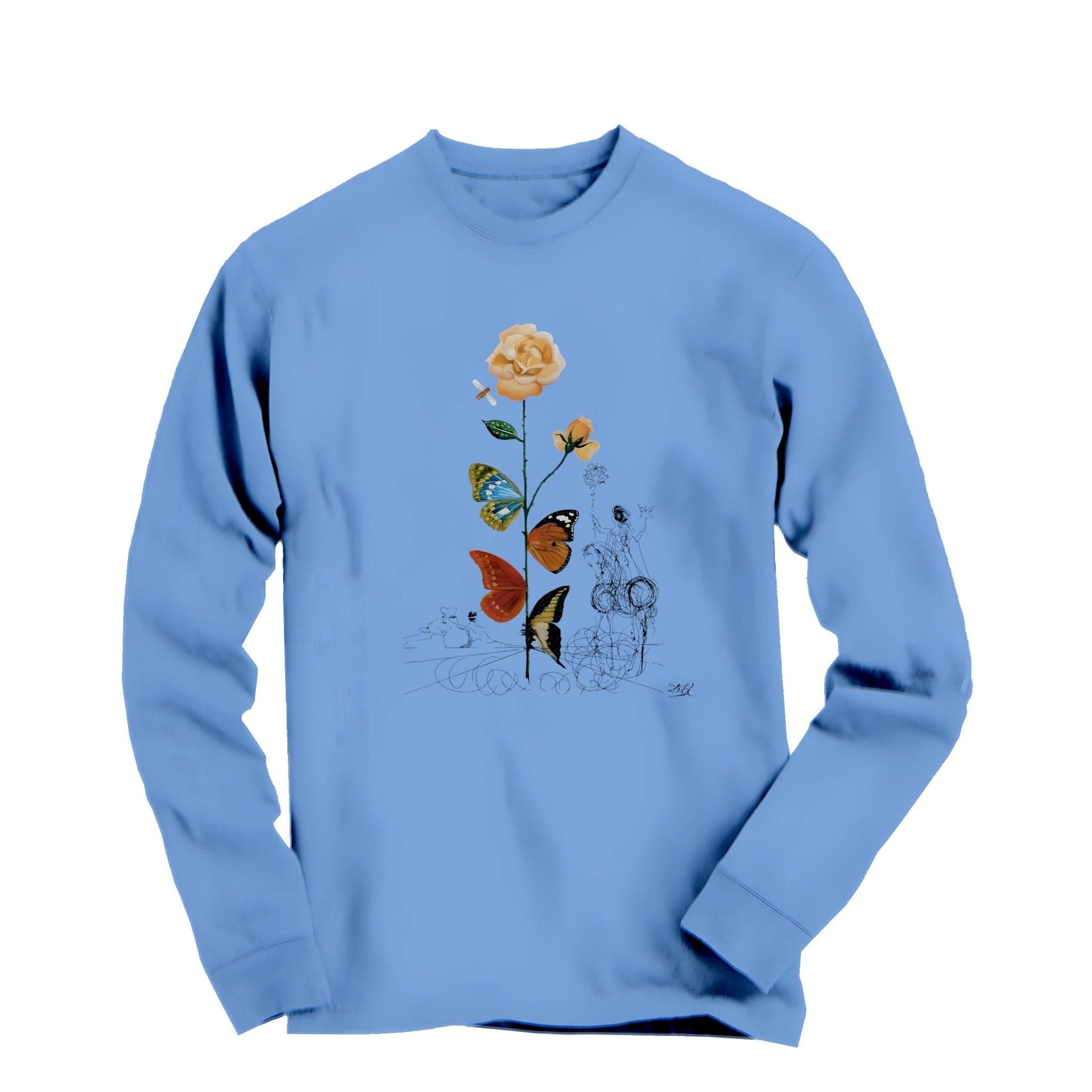 Dali Butterfly Rosa 1967 Art Long Sleeve Tee - Greatest Artists - Harvey Ltd