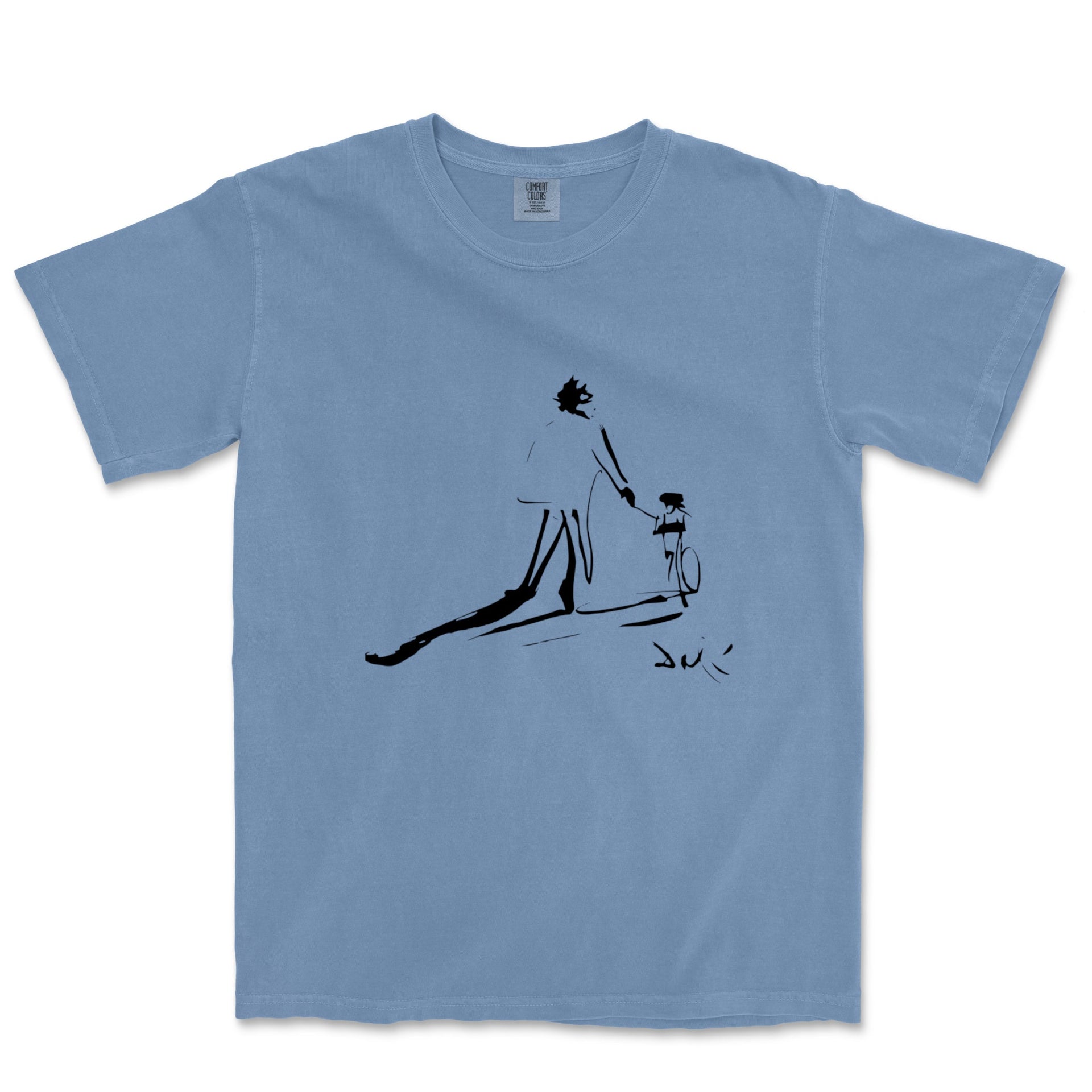 Dali Childhood with Father Garment - Dyed T-Shirt - Greatest Artists - Harvey Ltd