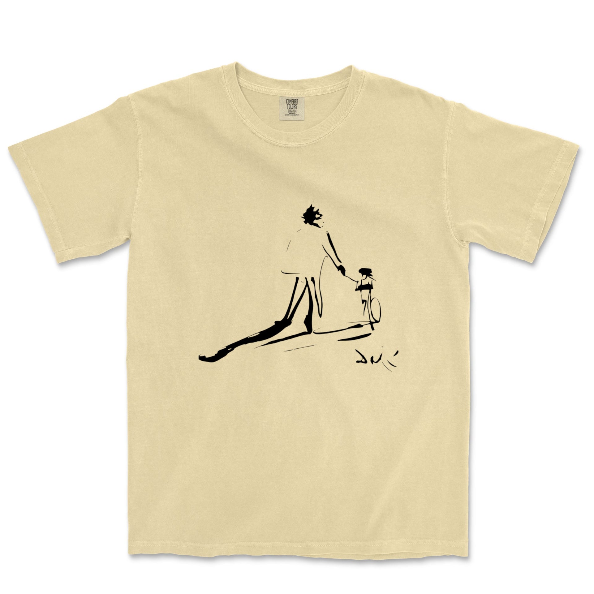 Dali Childhood with Father Garment - Dyed T-Shirt - Greatest Artists - Harvey Ltd
