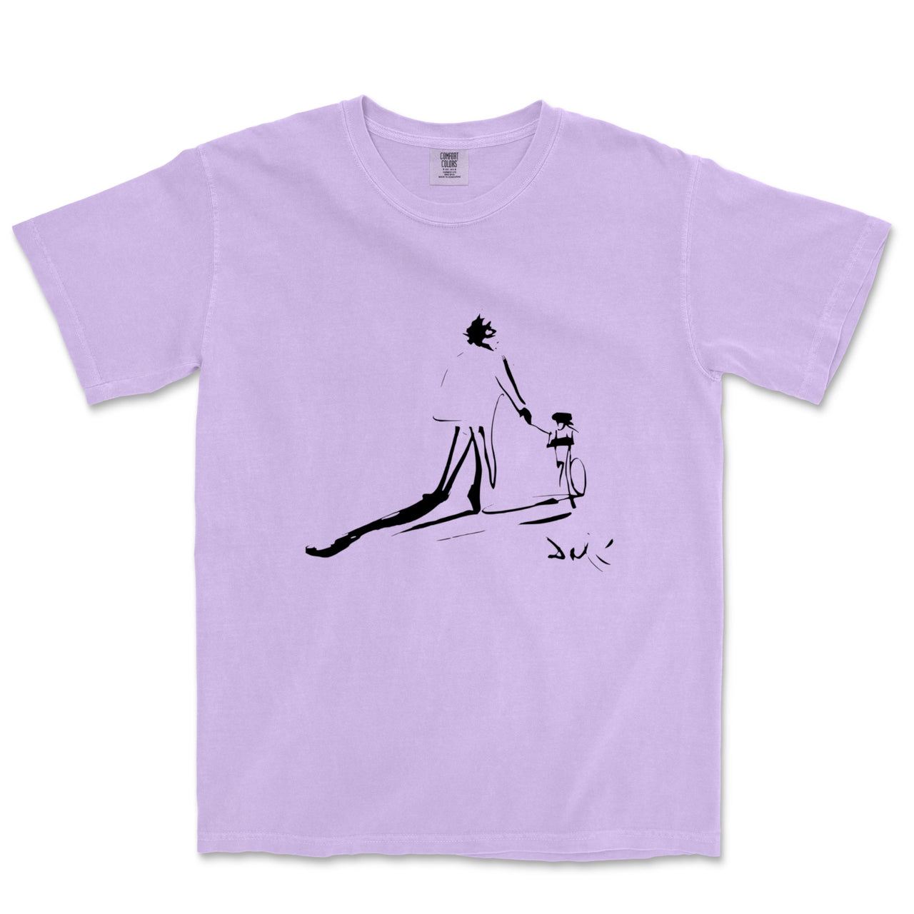 Dali Childhood with Father Garment - Dyed T-Shirt - Greatest Artists - Harvey Ltd