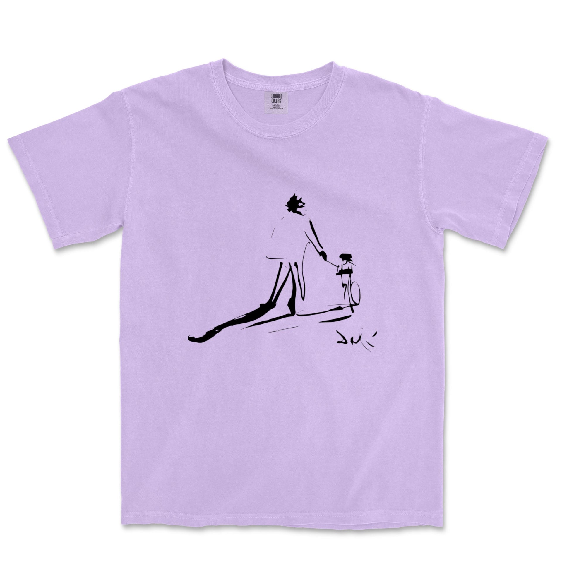 Dali Childhood with Father Garment - Dyed T-Shirt - Greatest Artists - Harvey Ltd