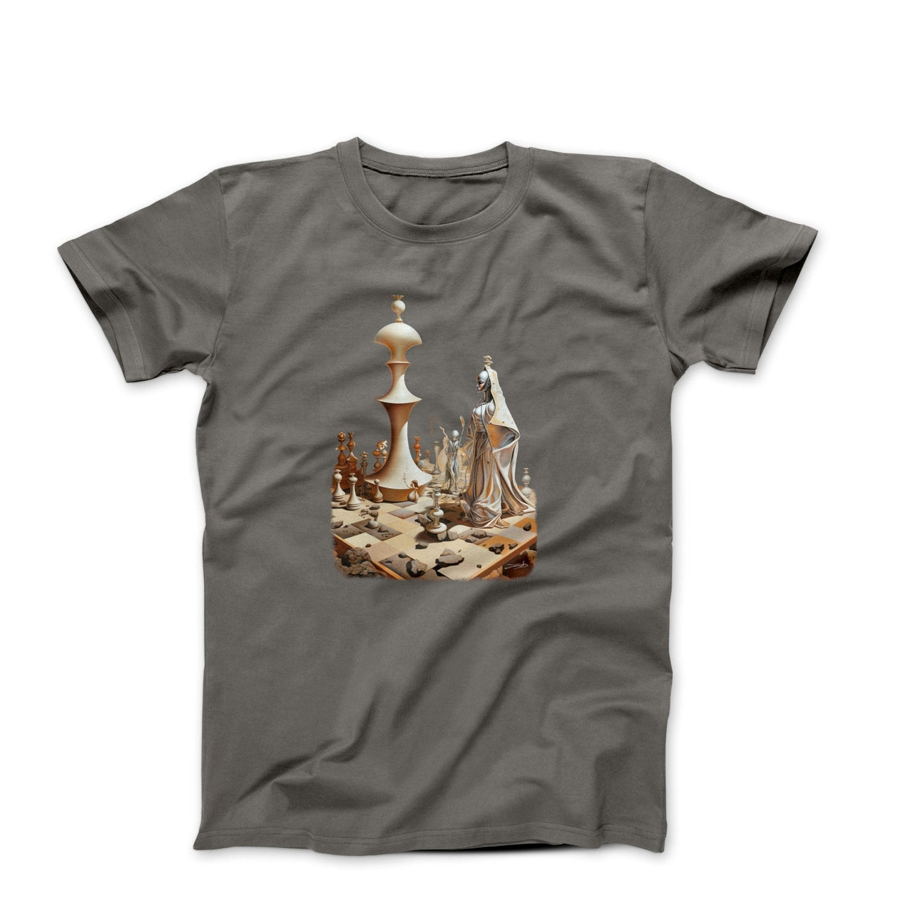 Dali Life Is A Game of Chess Artwork T-shirt - Greatest Artists - Harvey Ltd