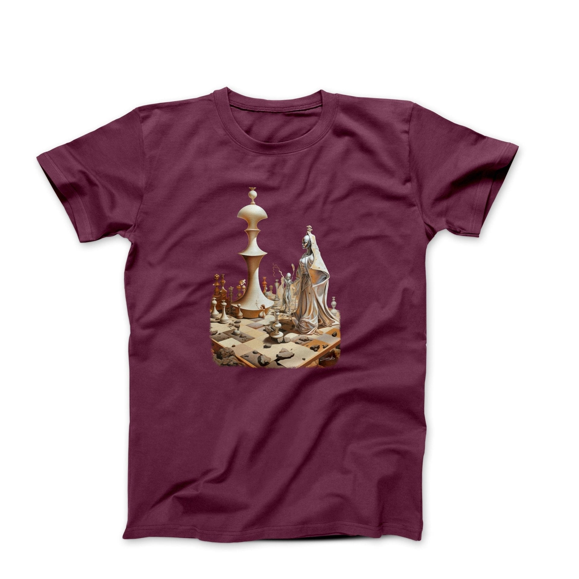 Dali Life Is A Game of Chess Artwork T-shirt - Greatest Artists - Harvey Ltd