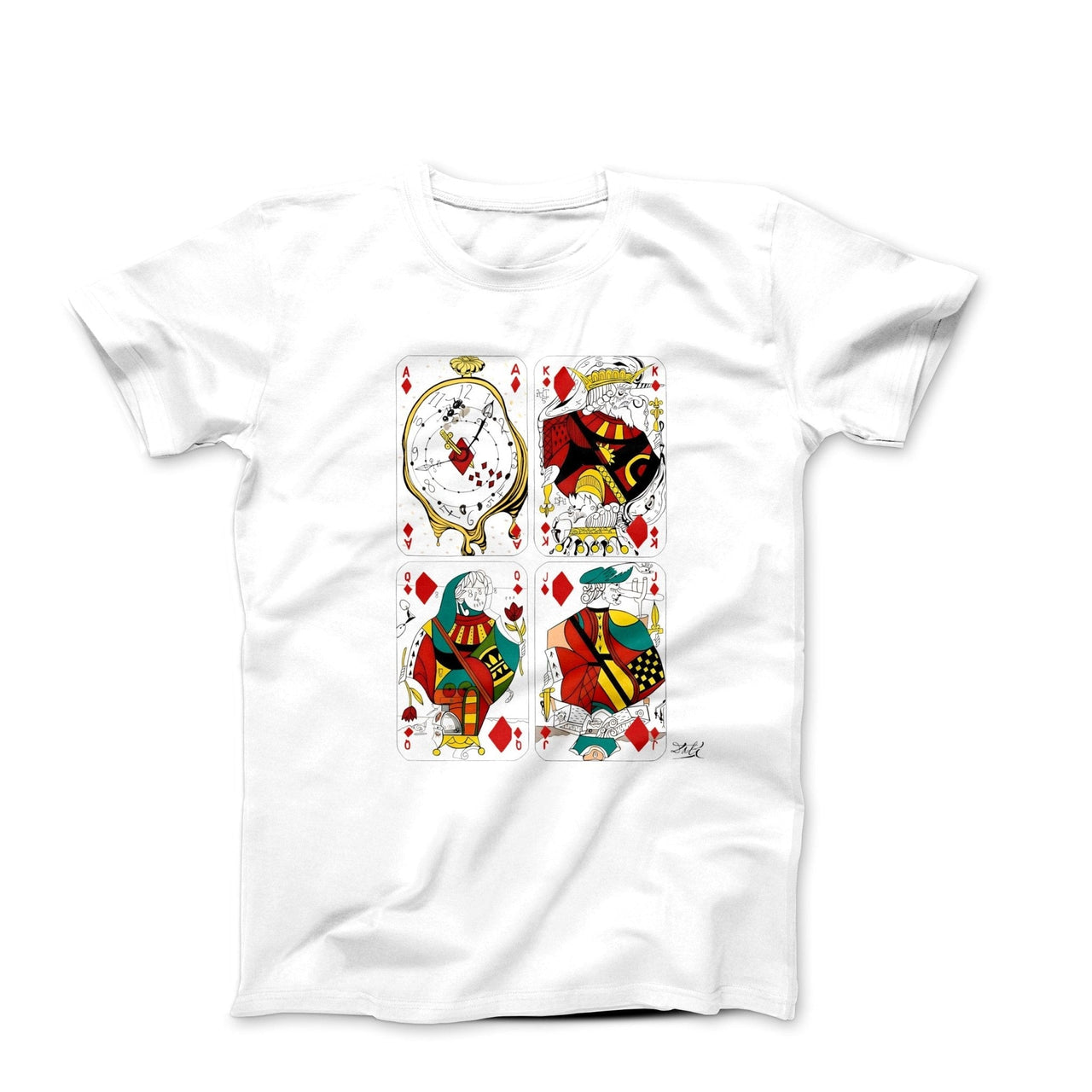 Dali Playing Cards Artwork T-shirt - Greatest Artists - Harvey Ltd