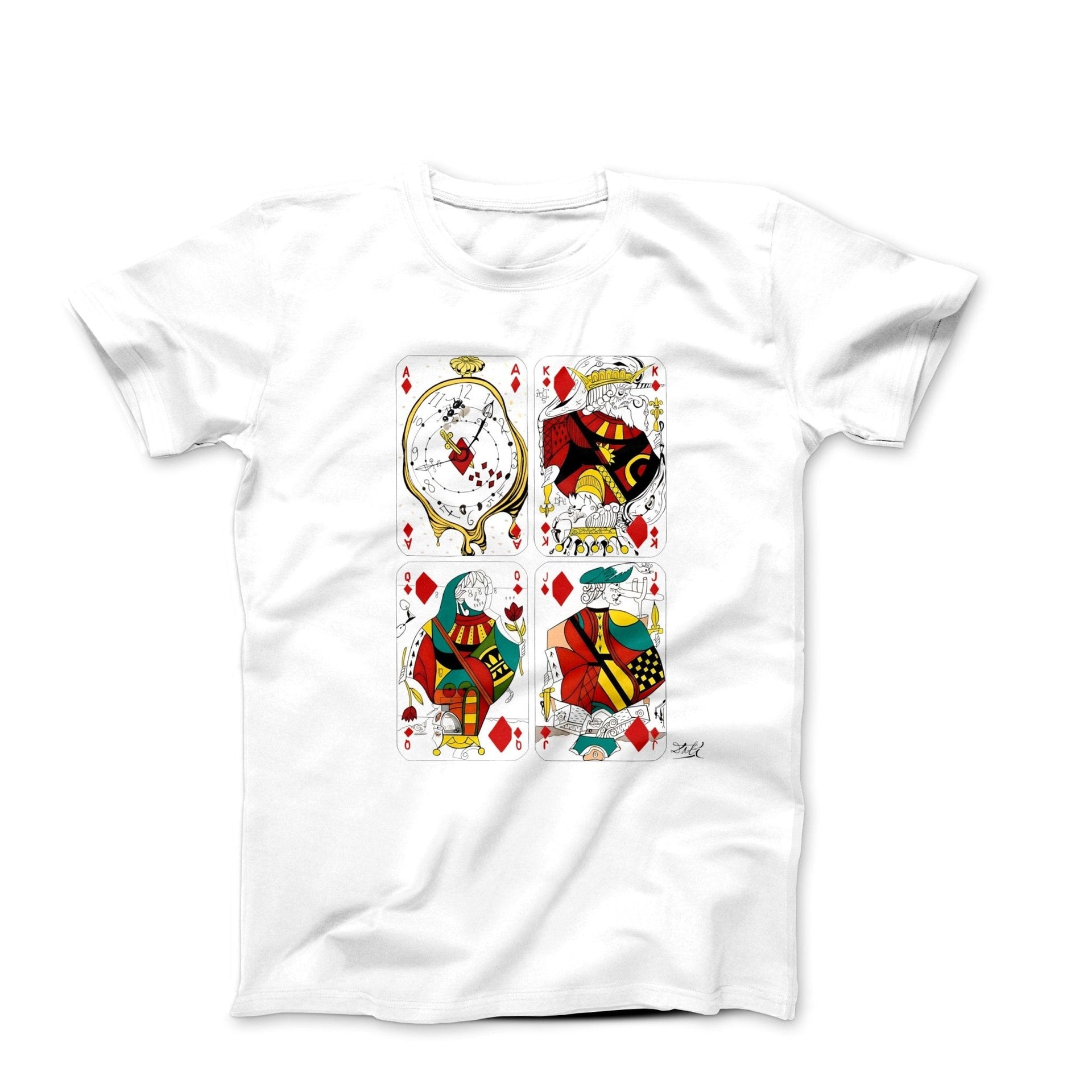 Dali Playing Cards Artwork T-shirt - Greatest Artists - Harvey Ltd