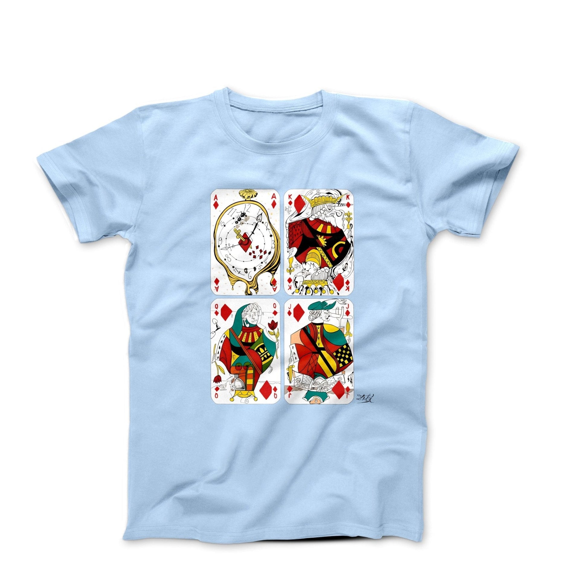 Dali Playing Cards Artwork T-shirt - Greatest Artists - Harvey Ltd