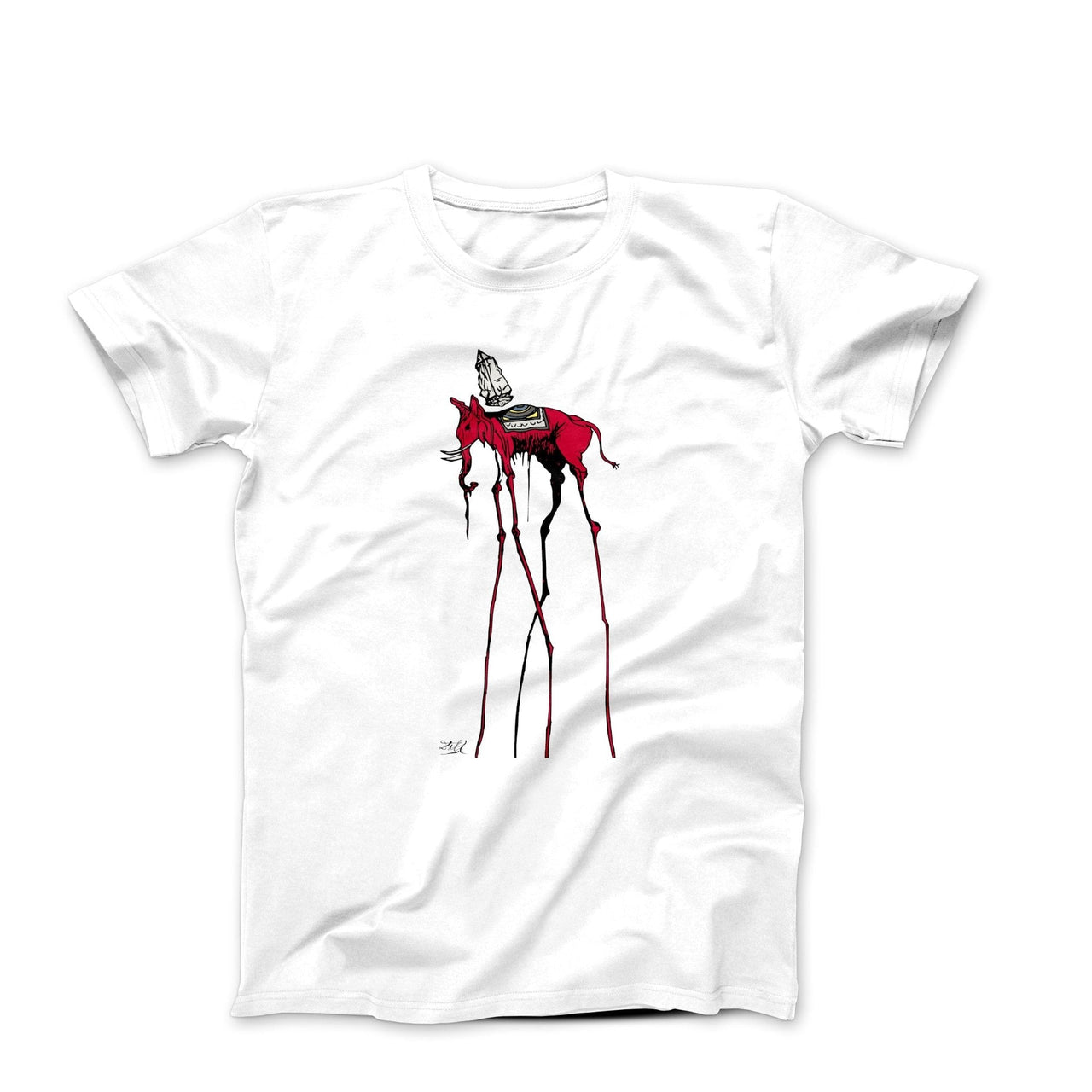 Dali Red Elephant (1949) Artwork T-shirt - Greatest Artists - Harvey Ltd