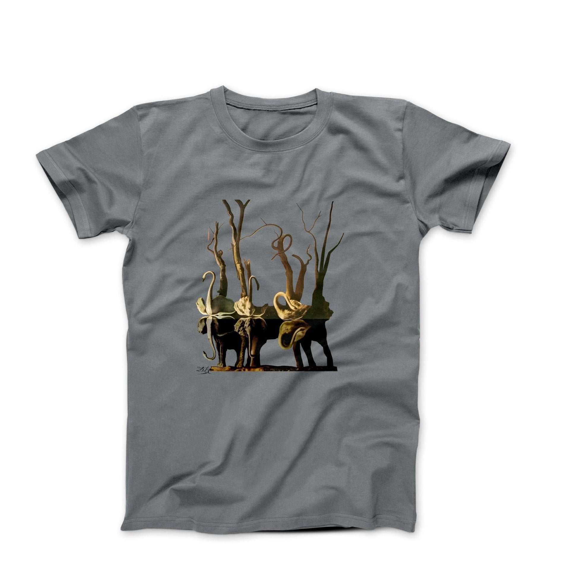 Dali Swans Reflecting Elephants 1937 Art T-Shirt - Greatest Artists - Harvey Ltd
