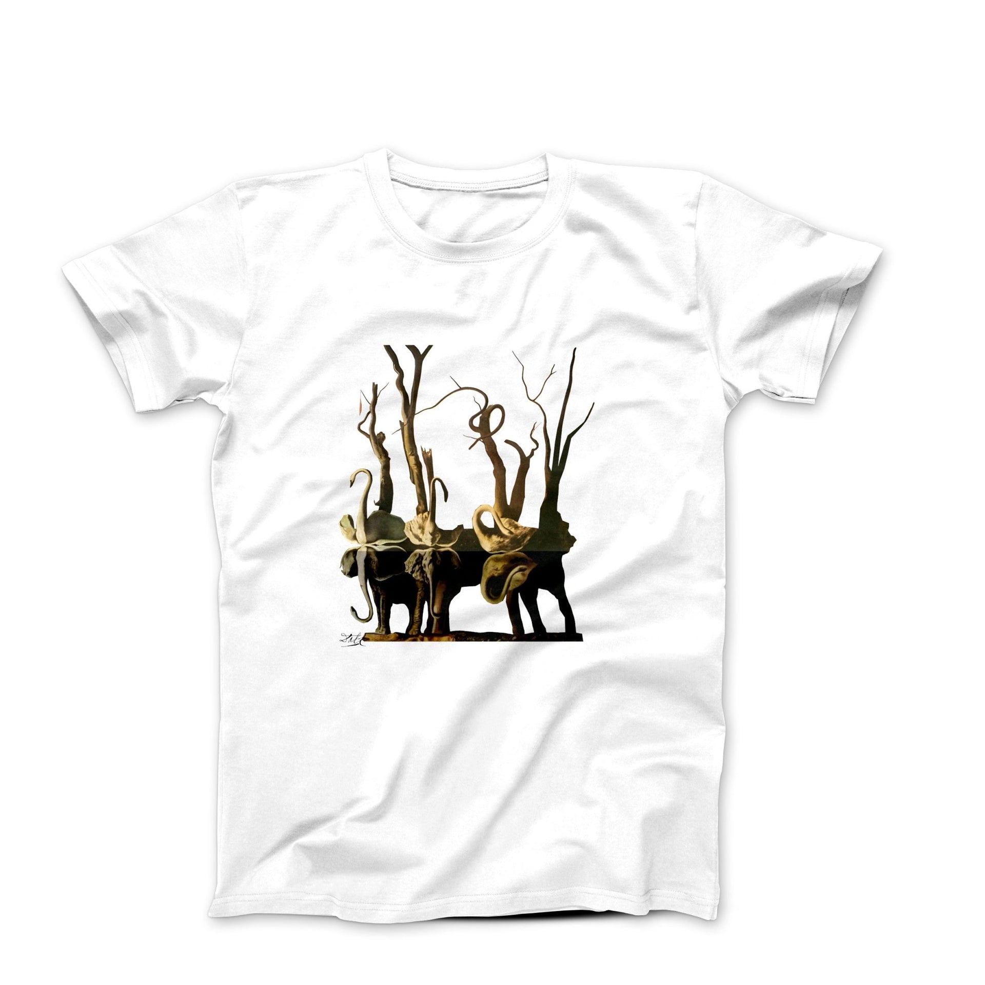 Dali Swans Reflecting Elephants 1937 Art T-Shirt - Greatest Artists - Harvey Ltd