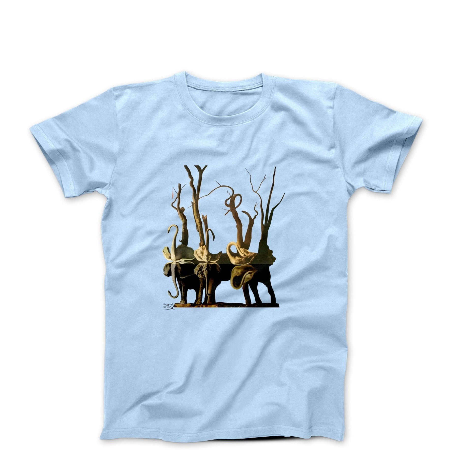 Dali Swans Reflecting Elephants 1937 Art T-Shirt - Greatest Artists - Harvey Ltd