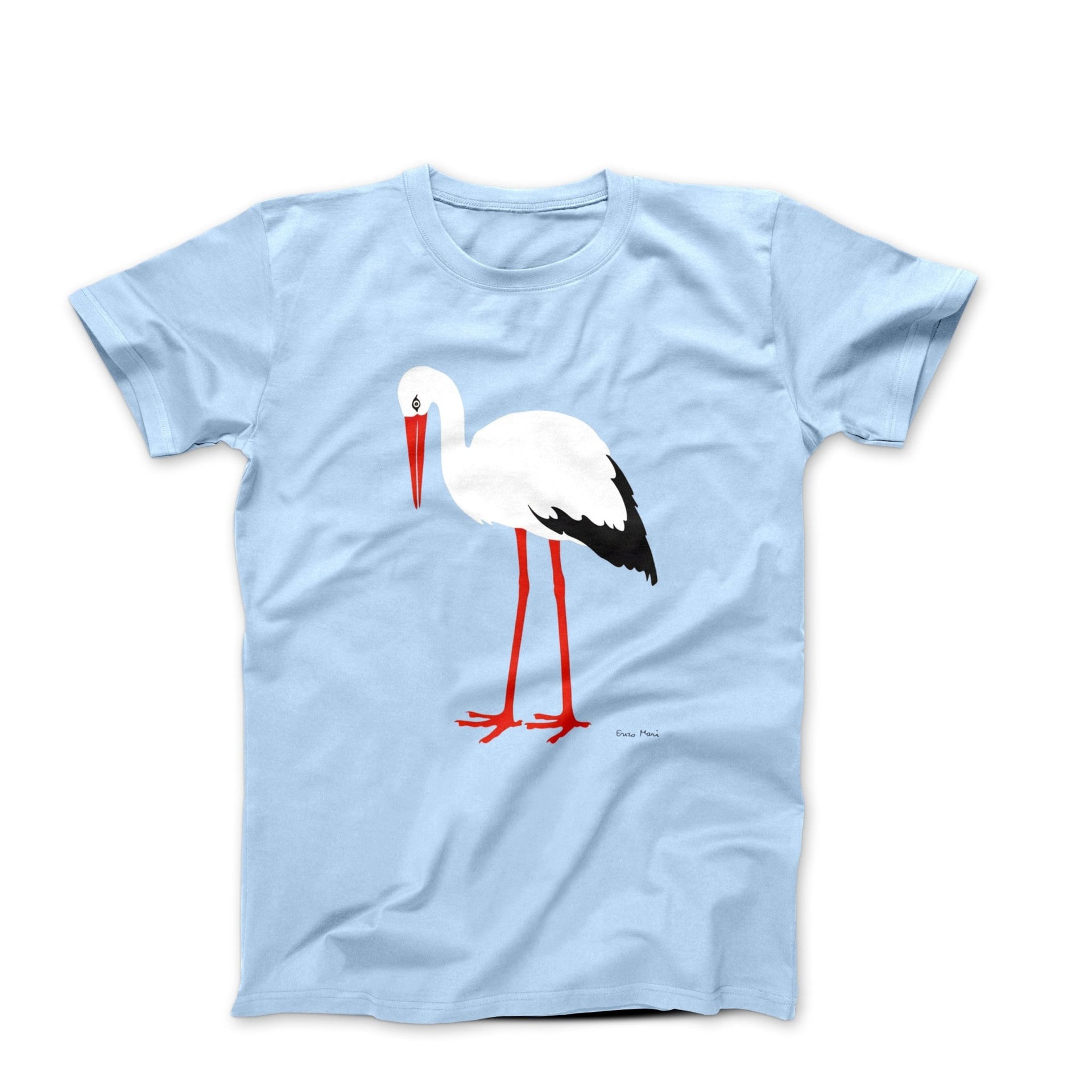 Enzo Mari Cicogna (Stork) 1963 Artwork T-shirt - Clothing - Harvey Ltd