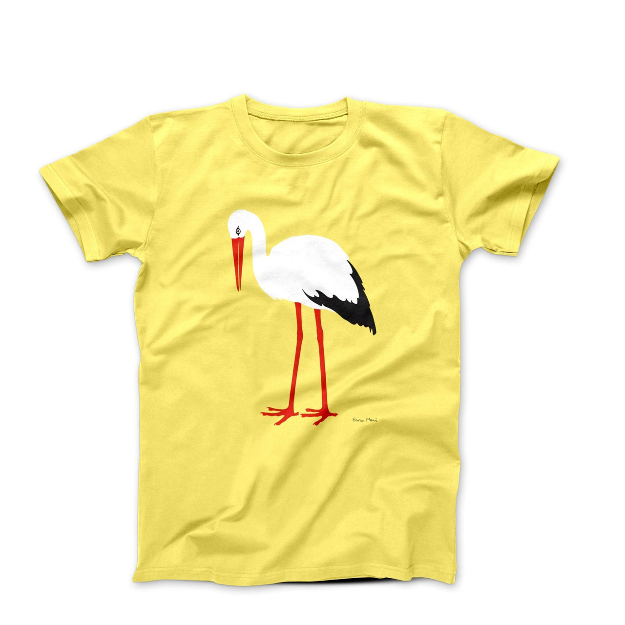 Enzo Mari Cicogna (Stork) 1963 Artwork T-shirt - Clothing - Harvey Ltd