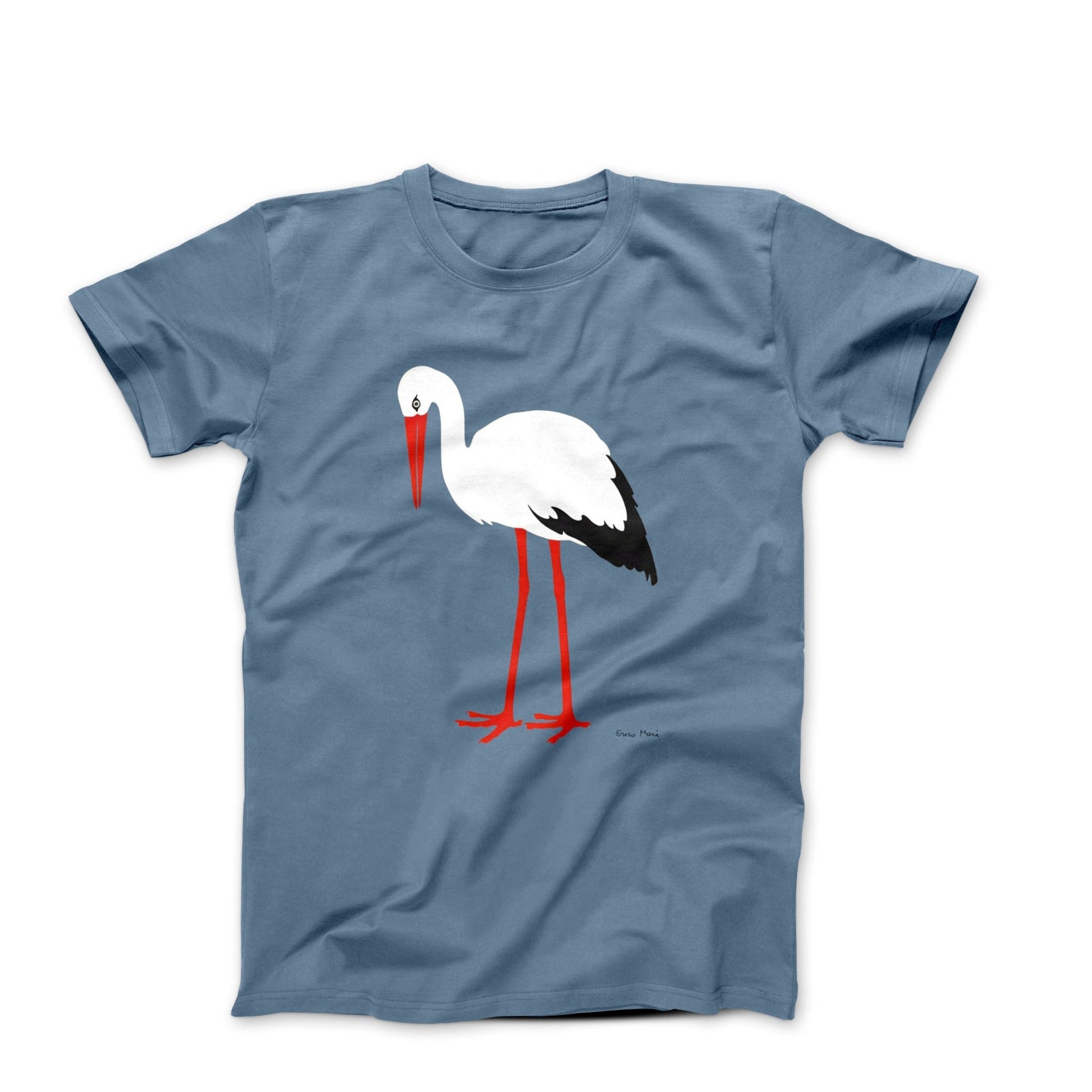 Enzo Mari Cicogna (Stork) 1963 Artwork T-shirt - Clothing - Harvey Ltd