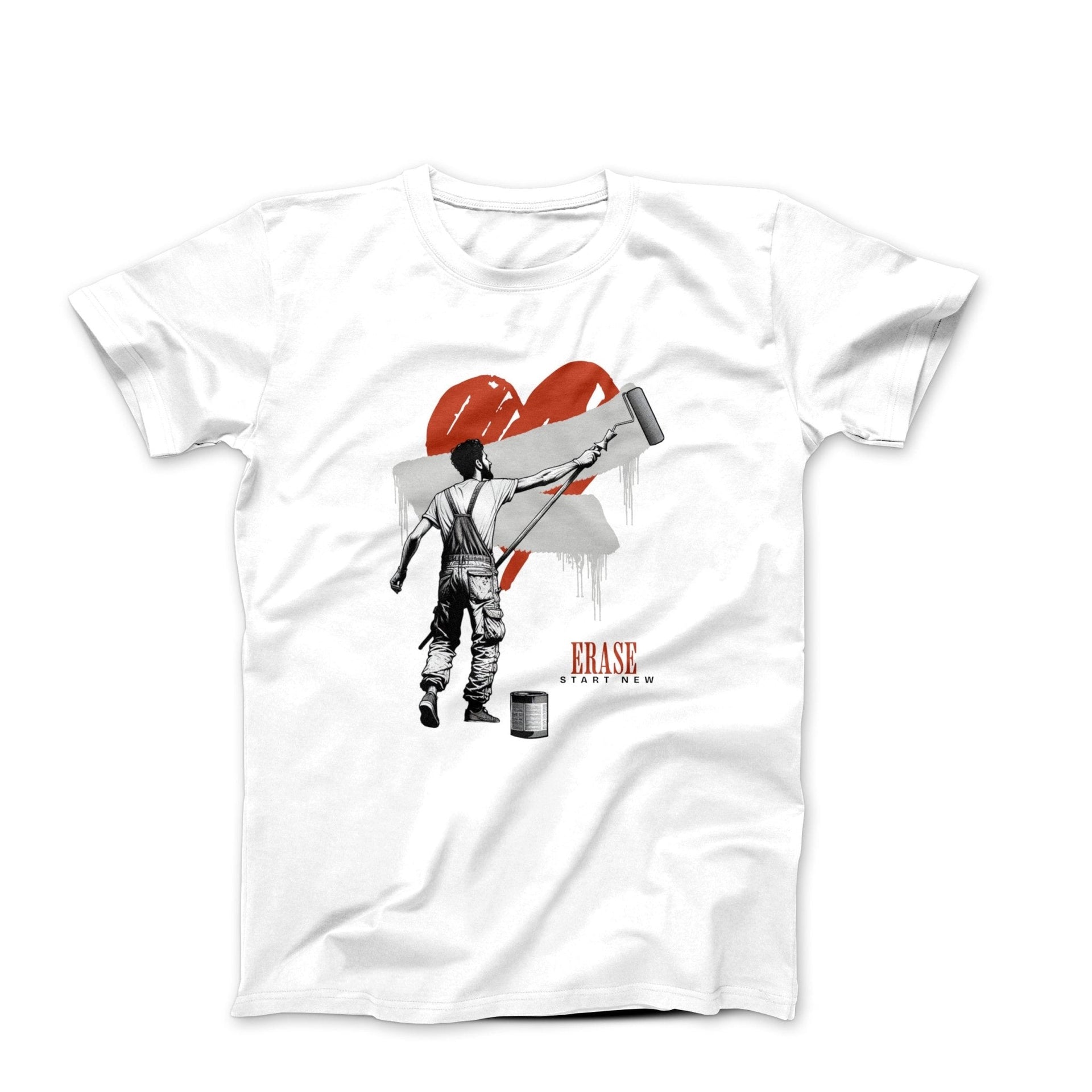 Erase, Start New Digital Illustration T-shirt - Relationships & Well - Being - Harvey Ltd