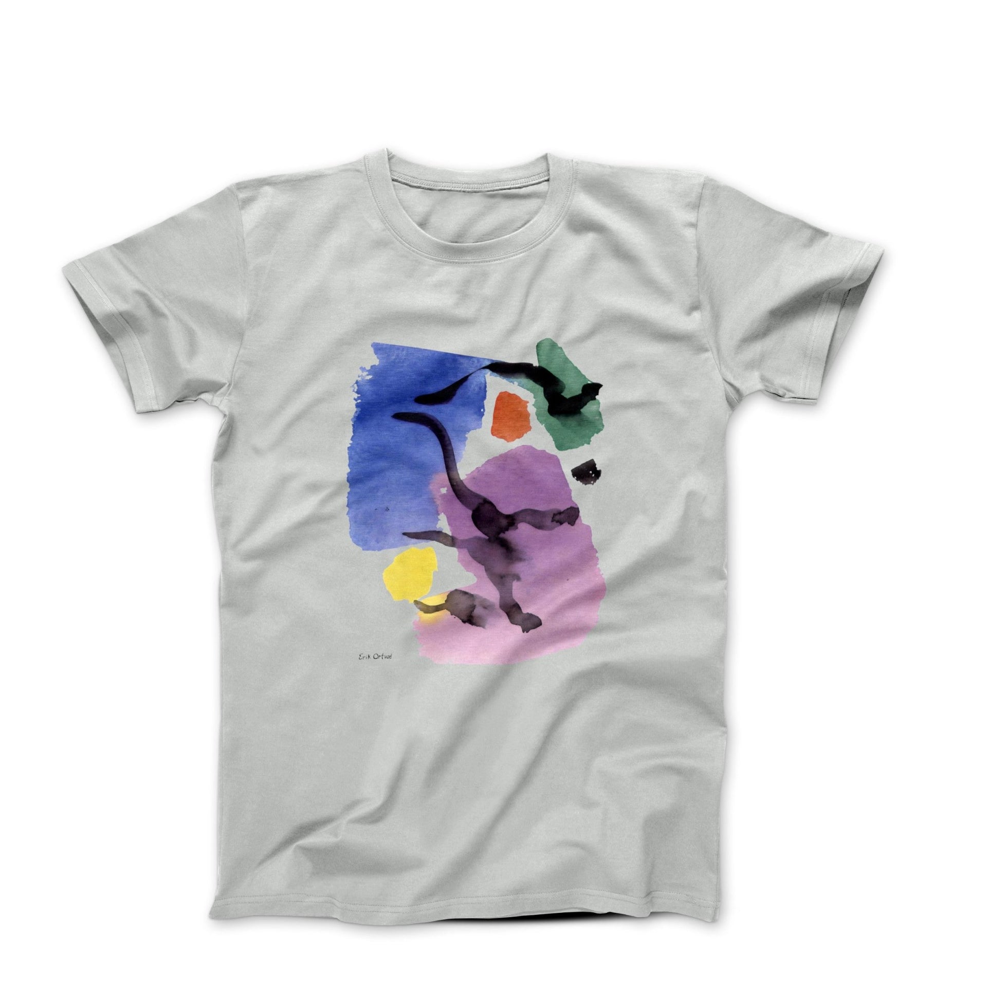 Erik Ortvad Watercolor Composition (1994) Art T-shirt - Clothing - Harvey Ltd