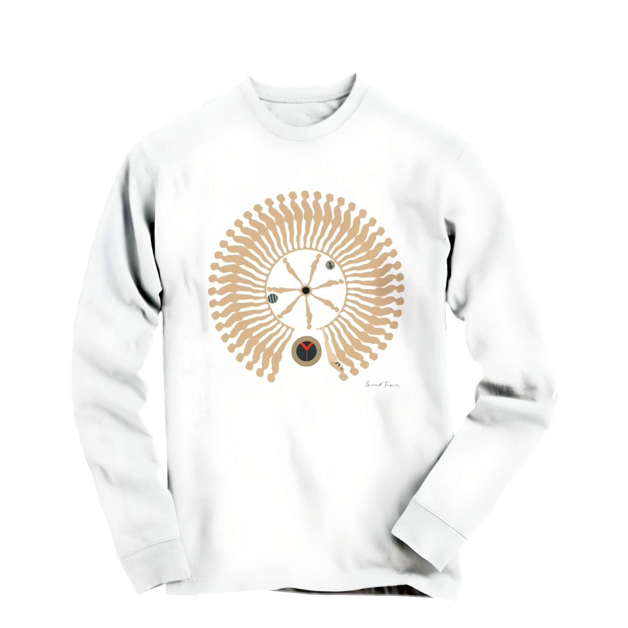Ernest Trova Falling Man (1964) Artwork Long Sleeve Tee - Greatest Artists - Harvey Ltd