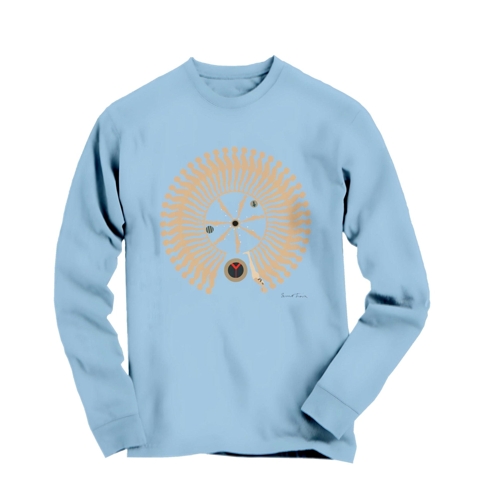 Ernest Trova Falling Man (1964) Artwork Long Sleeve Tee - Greatest Artists - Harvey Ltd