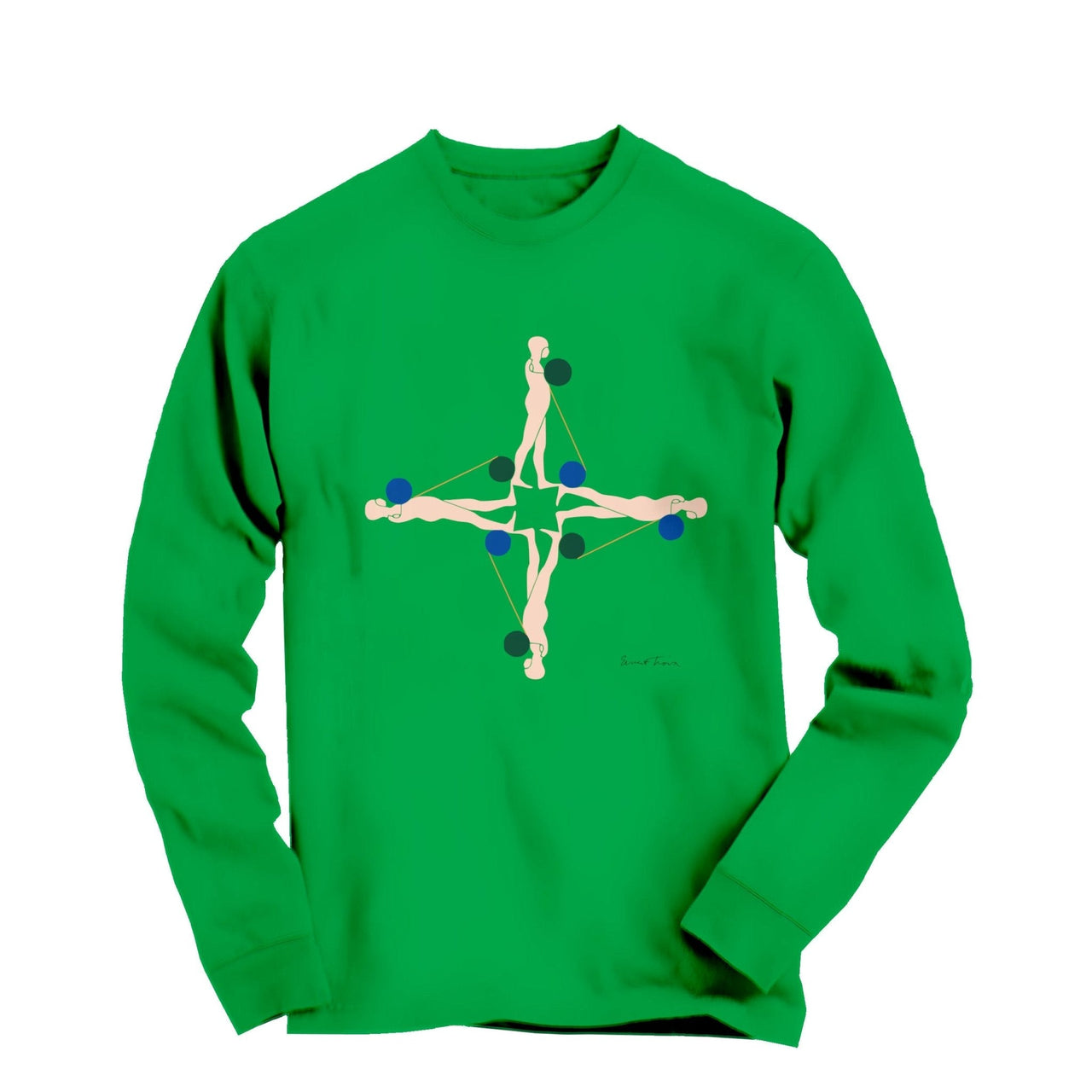Ernest Trova Falling Man Pace (1972) Artwork Long Sleeve Tee - Greatest Artists - Harvey Ltd
