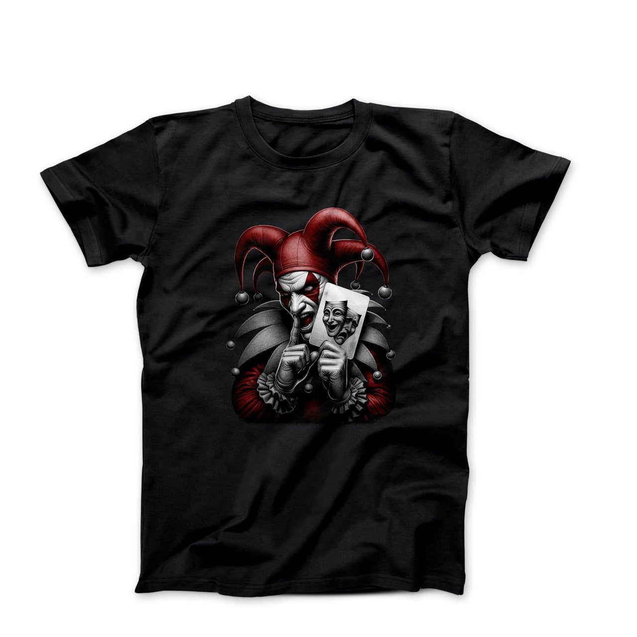 Evil Clown Digital Illustration T-shirt - Comics, Movies & Music - Harvey Ltd