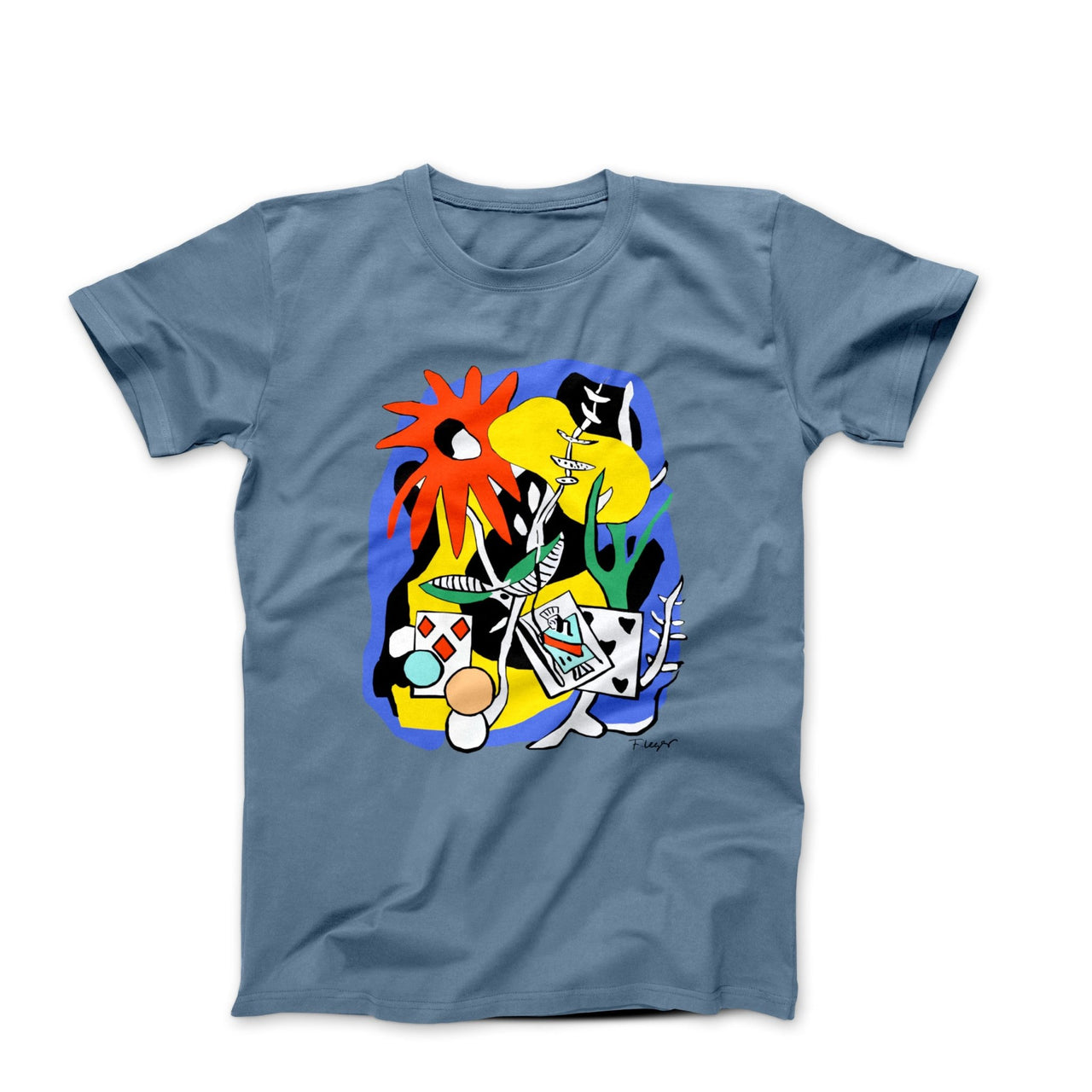 Fernand Léger Composition With King of Hearts (1949) Artwork T - shirt - Clothing - Harvey Ltd