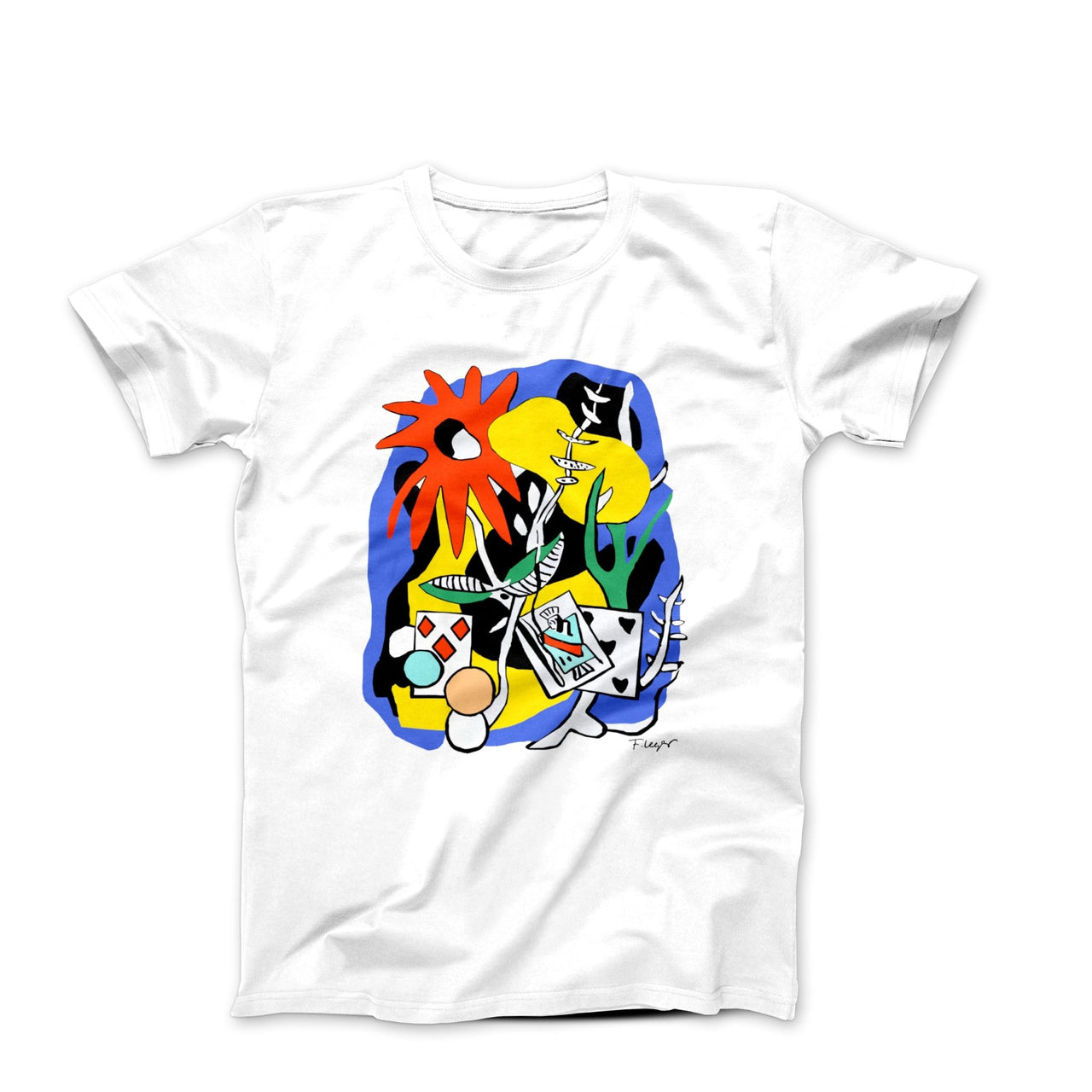 Fernand Léger Composition With King of Hearts (1949) Artwork T - shirt - Clothing - Harvey Ltd