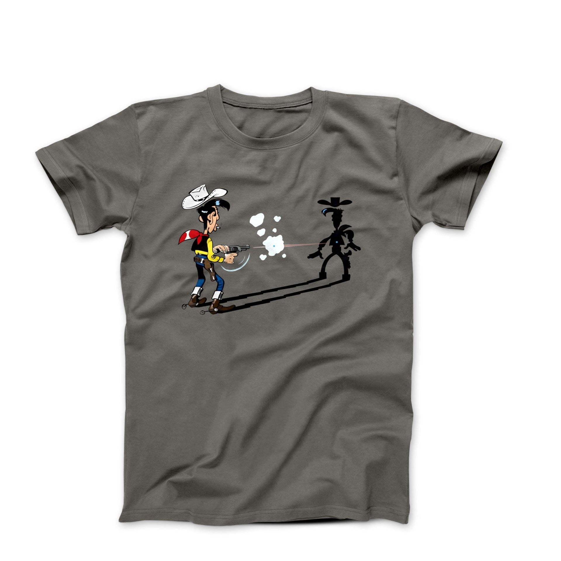 Fortunato Luciano (Lucky Luke) Comics Illustration T-shirt - Clothing - Harvey Ltd