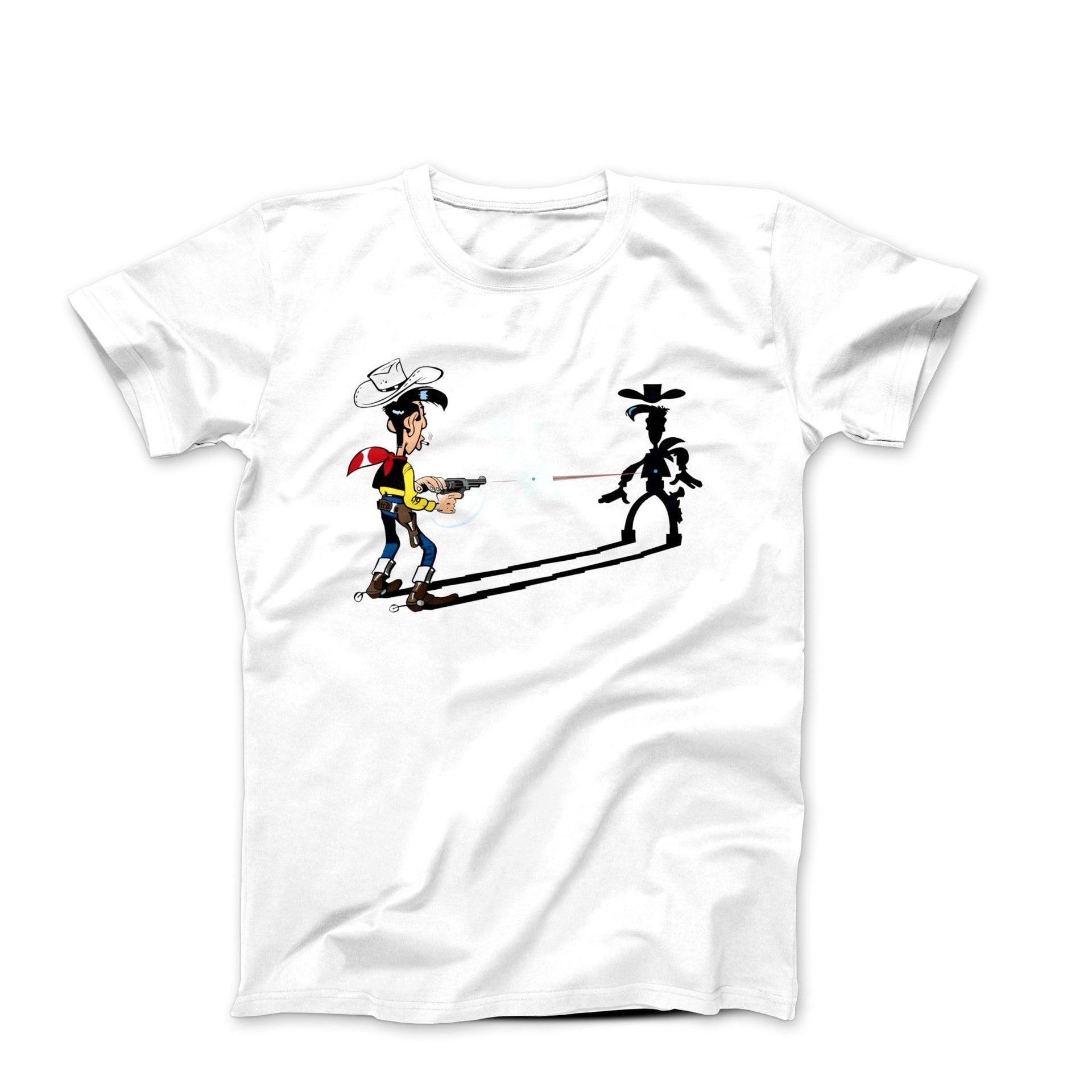 Fortunato Luciano (Lucky Luke) Comics Illustration T-shirt - Clothing - Harvey Ltd