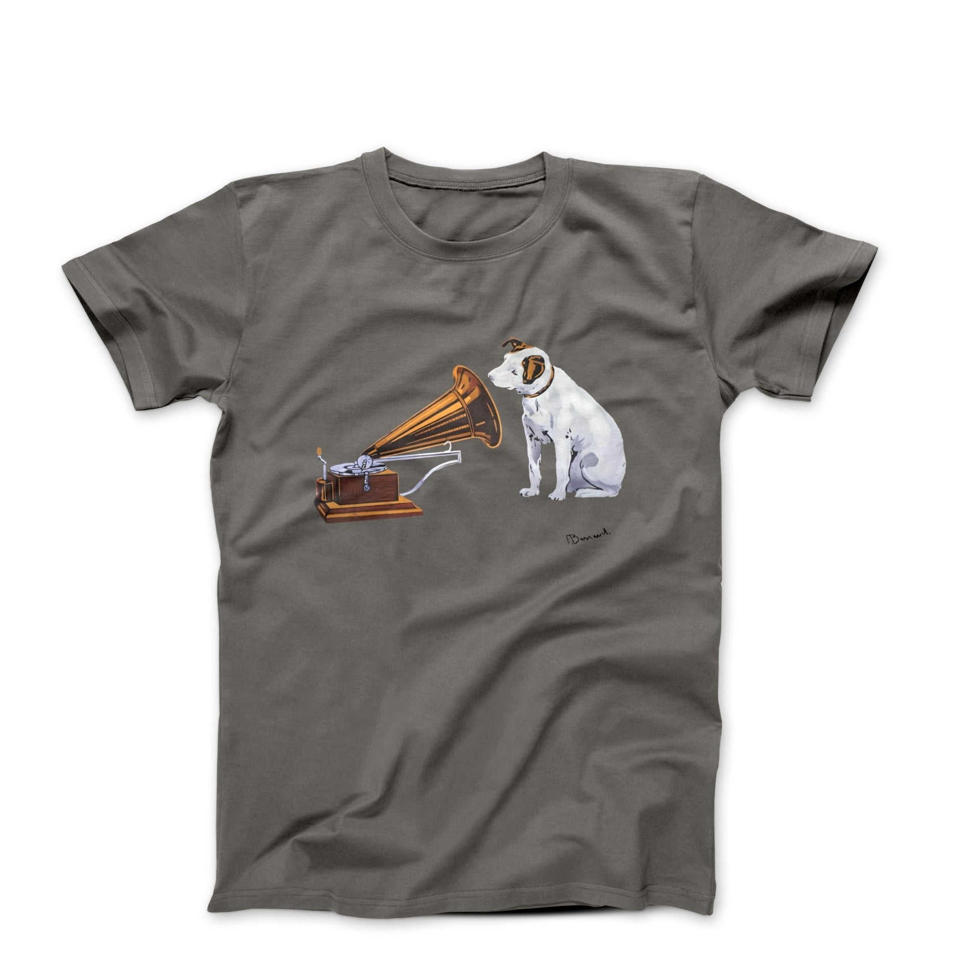 Francis Barraud His Master's Voice (1898) Artwork T - shirt - Clothing - Harvey Ltd