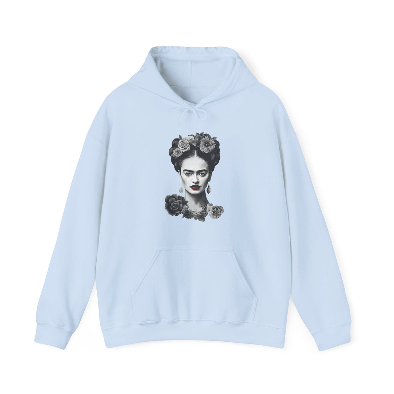 Frida With Flowers Portrait Sketch Hoodie - Greatest Artists - Harvey Ltd