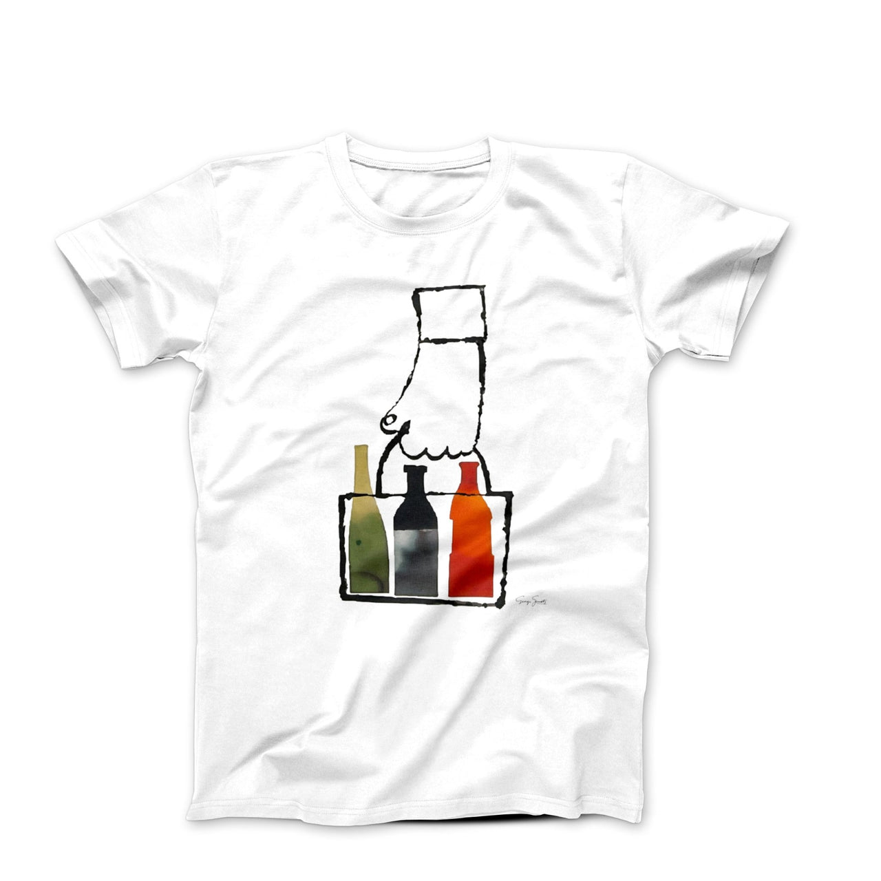 George Giusti Bottles (1960) Artwork T - shirt - Clothing - Harvey Ltd