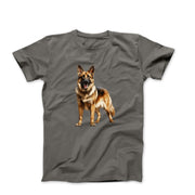 German Shepherd Illustration T-shirt - Pets & Animals - Harvey Ltd