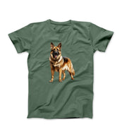 German Shepherd Illustration T-shirt - Pets & Animals - Harvey Ltd