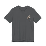 Greyhound Illustration Front & Back Printed T-shirt - Pets & Animals - Harvey Ltd
