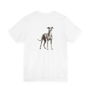 Greyhound Illustration Front & Back Printed T-shirt - Pets & Animals - Harvey Ltd
