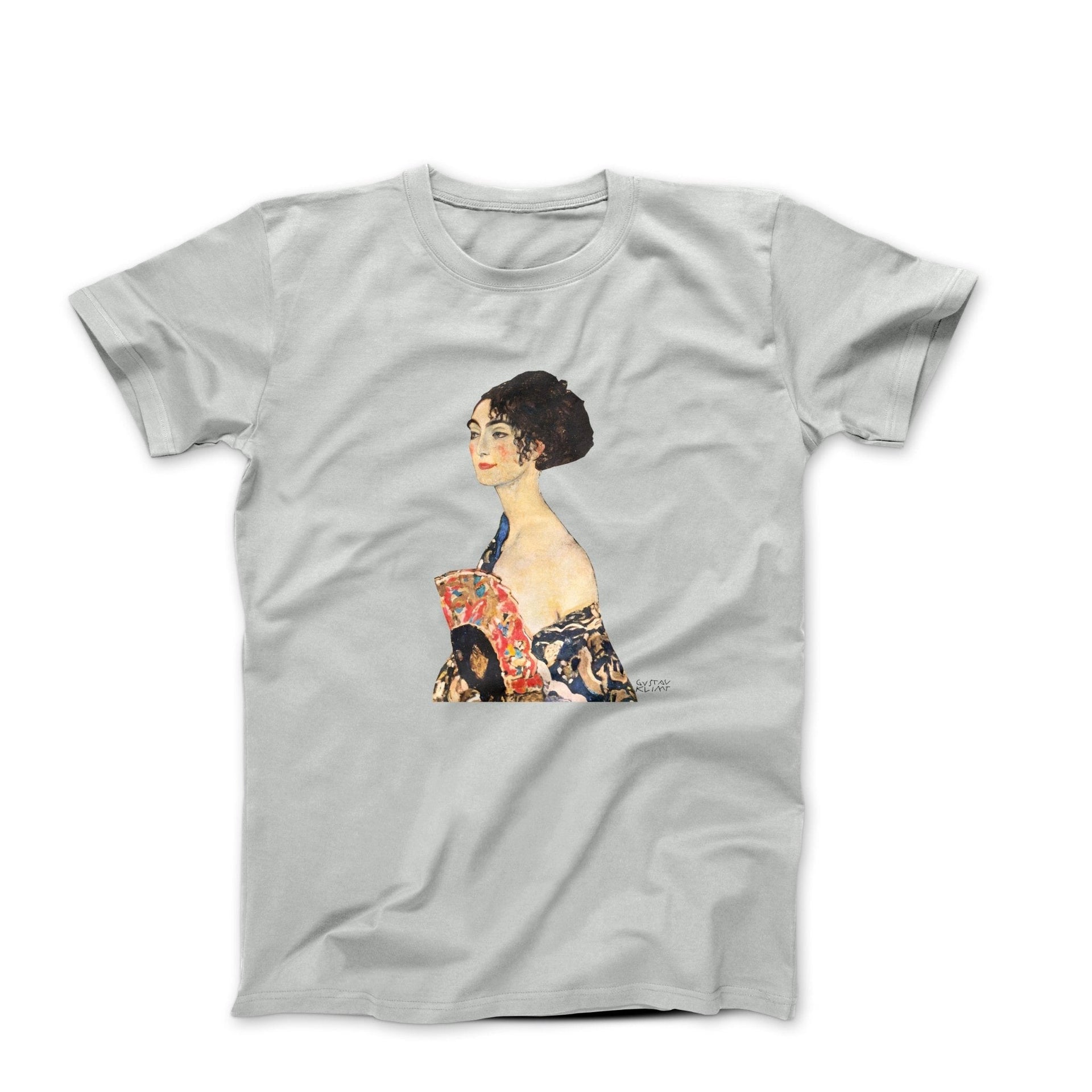 Gustav Klimt Lady with a Fan 1918 Art T-shirt - Greatest Artists - Harvey Ltd