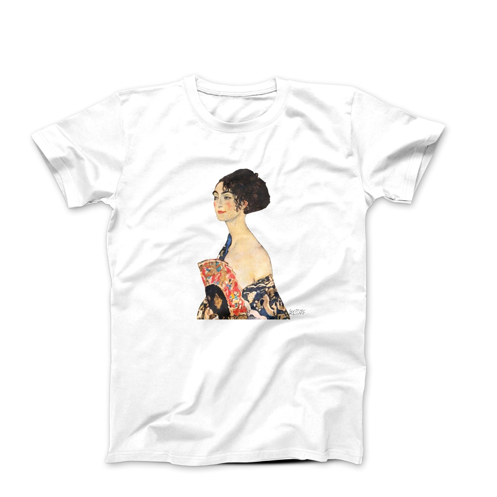 Gustav Klimt Lady with a Fan 1918 Art T-shirt - Greatest Artists - Harvey Ltd