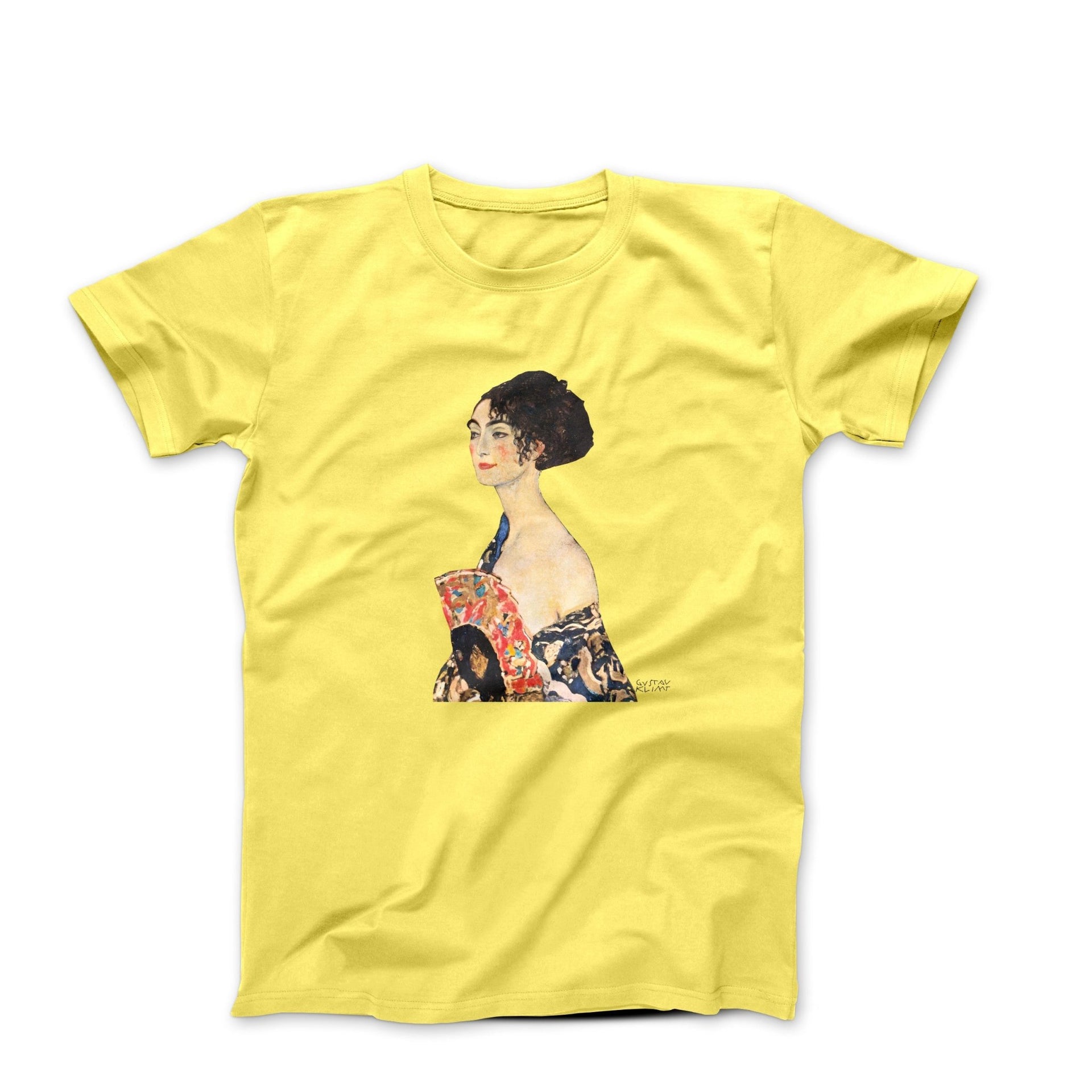 Gustav Klimt Lady with a Fan 1918 Art T-shirt - Greatest Artists - Harvey Ltd