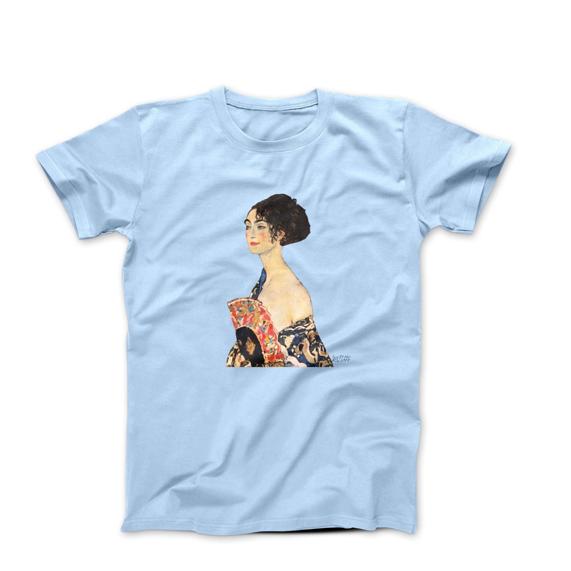 Gustav Klimt Lady with a Fan 1918 Art T-shirt - Greatest Artists - Harvey Ltd