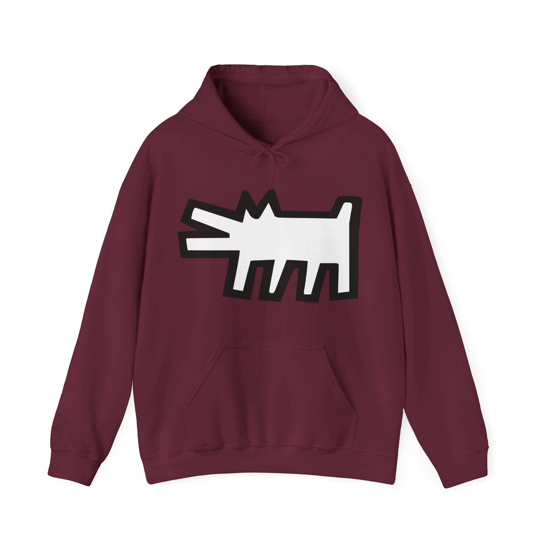 Haring Barking Dog Pop Art Hoodie - Clothing - Harvey Ltd