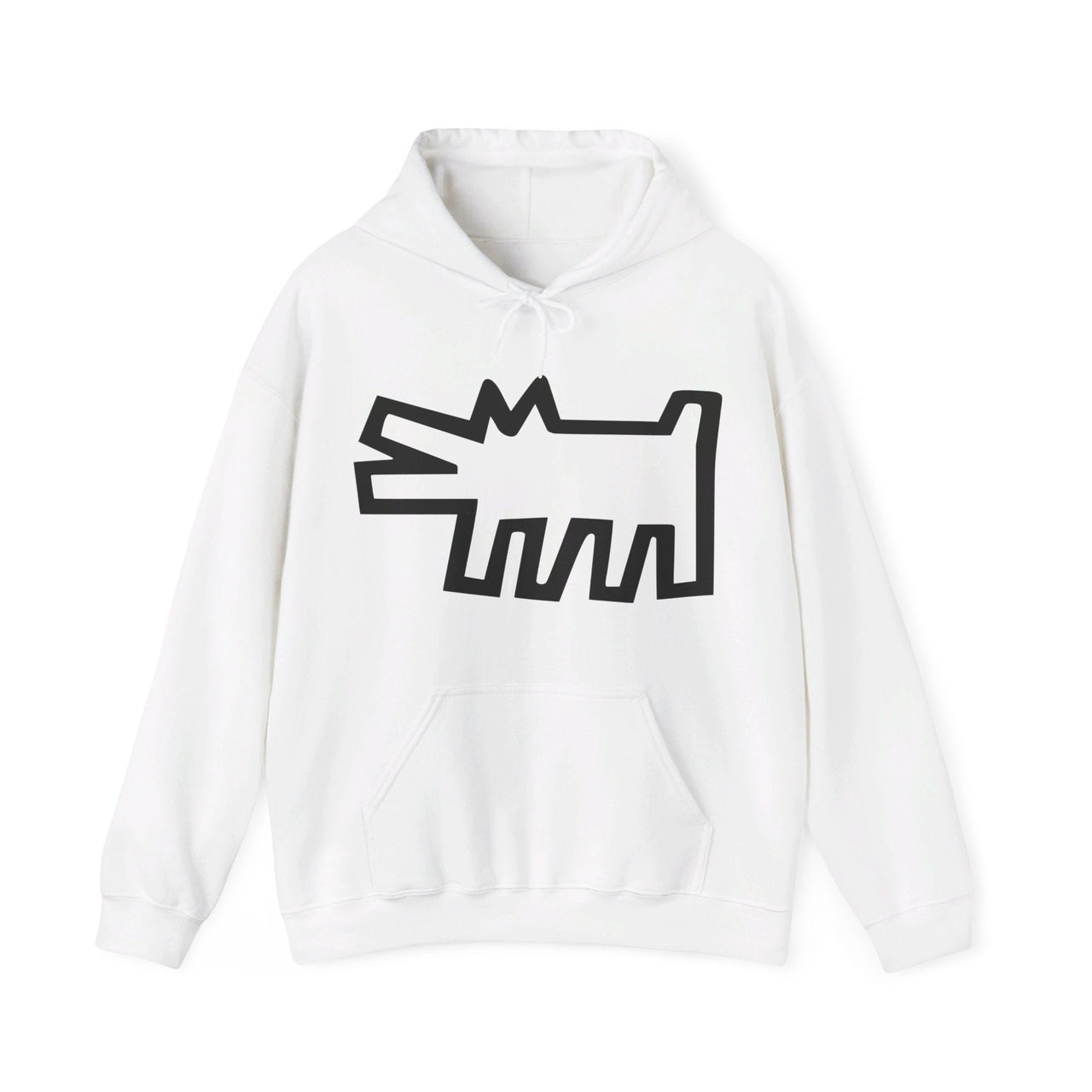 Haring Barking Dog Pop Art Hoodie - Clothing - Harvey Ltd